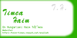 timea haim business card